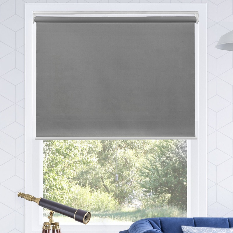 Shaunna Snap-N’-Glide Cordless Room Darkening Roll-up Shade Symple Stuff Color: Urban Gray Blind Size: 30″W x 72″L