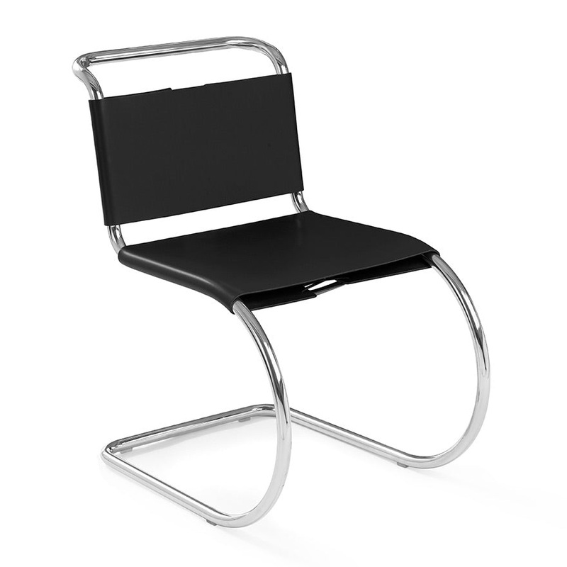 MR Chair Armless with Leather Sling Seat