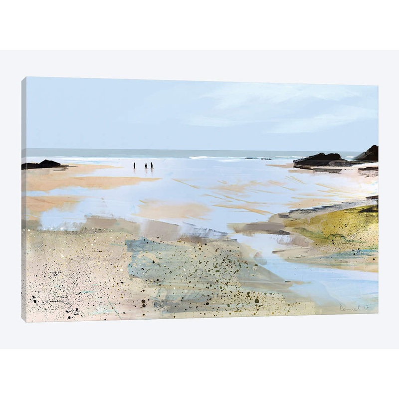 Sea View’ Graphic Art Print East Urban Home Size: 26″ H x 40″ W x 0.75″ D Format: Wrapped Canvas