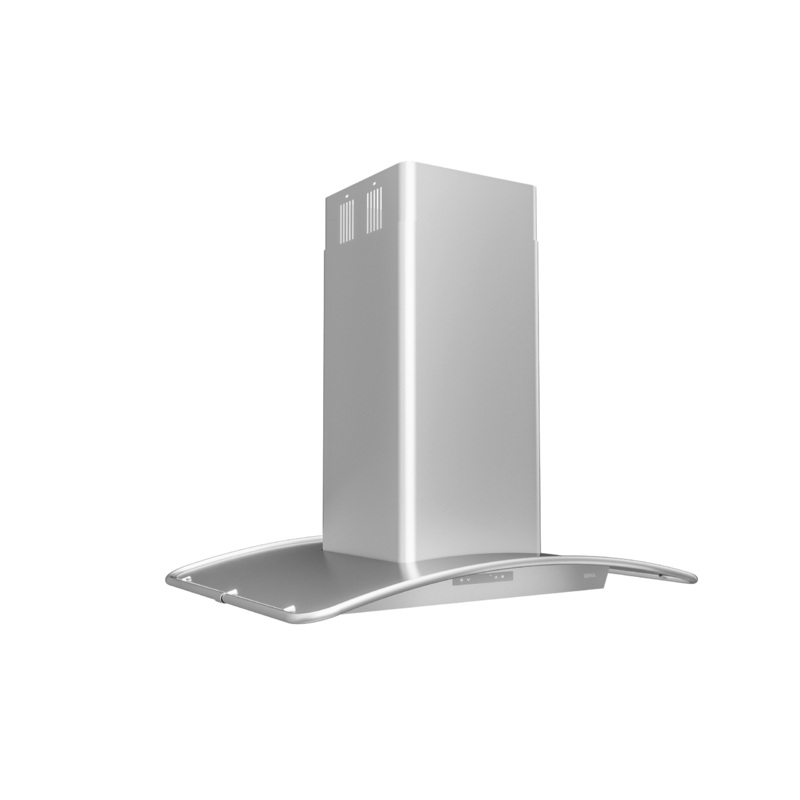 Zephyr ZMLM90CS Milano Connect Island, 90cm, SS, LED, ACT