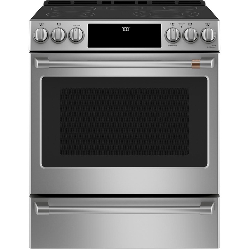 Cafe CES700P2MS1 CAF(EBACK) 30″ Smart Slide-In, Front-Control, Radiant and Convection Range