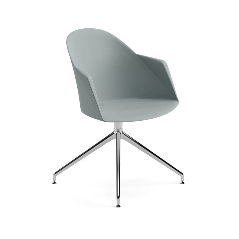 Cila Polypropylene Armchair With Swivel Trestle Base