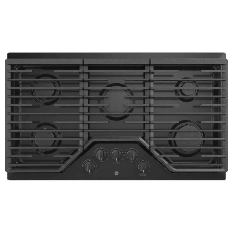 JGP5036DLBB GE 36″ Built-In Gas Cooktop with 5 Burners and Dishwasher Safe Grates