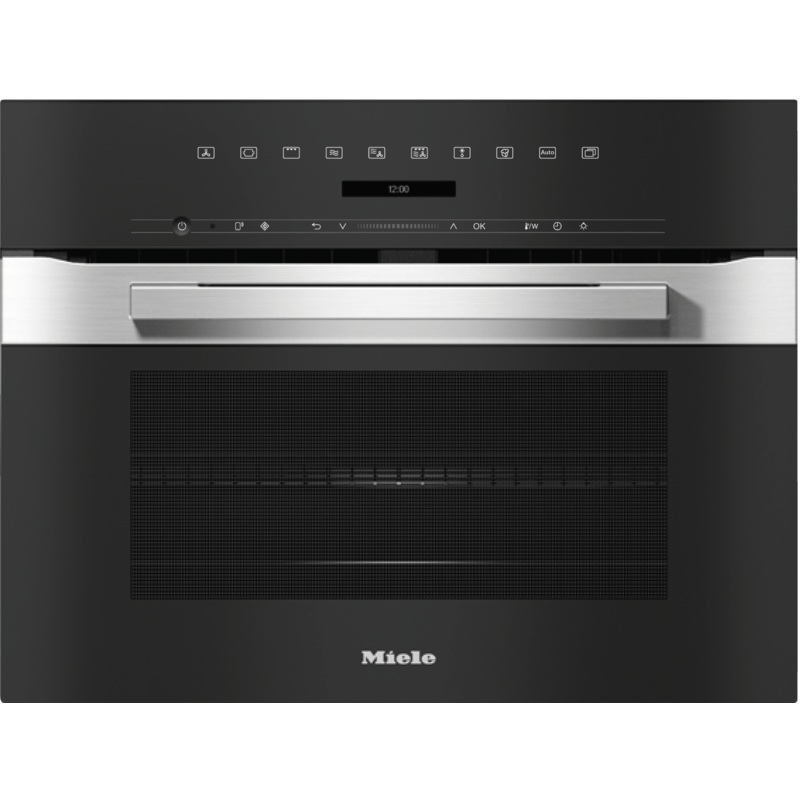Miele H7240BMCTS H 7240 Bm Am Clean Touch Steel – 24″ Compact Speed Oven In A Perfectly Combinable Design With Automatic Programs And Combi Modes.
