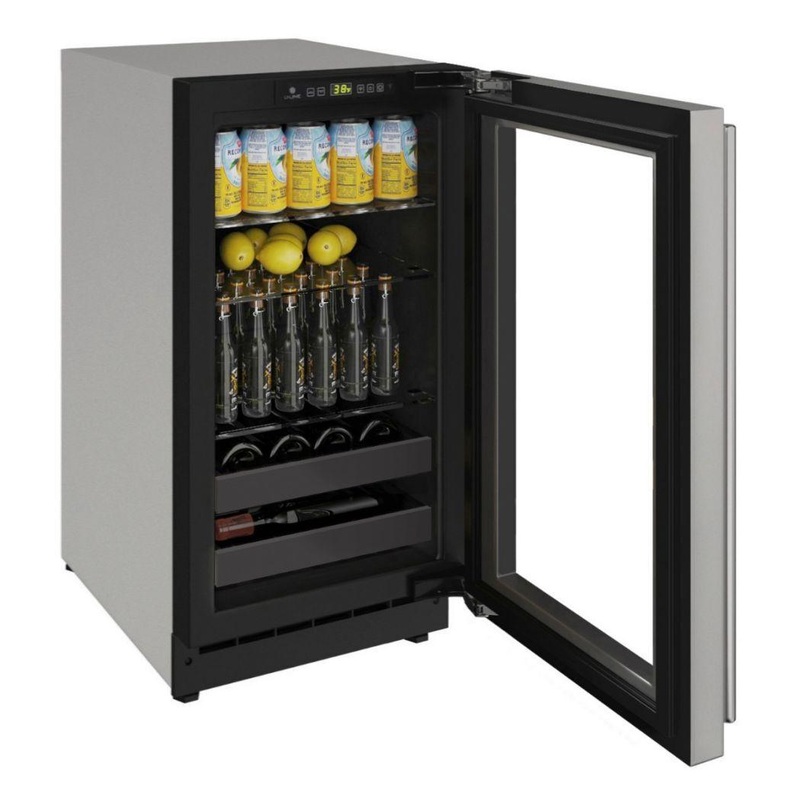 U-Line U2218BEVS00A 2218bev 18″ Beverage Center With Stainless Frame Finish and Field Reversible Door Swing (115 V/60 Hz)