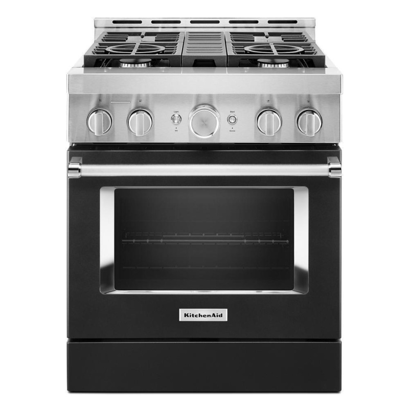 KFGC500JBK KitchenAid 30” Smart Commercial-Style Gas Range with 4 Burners