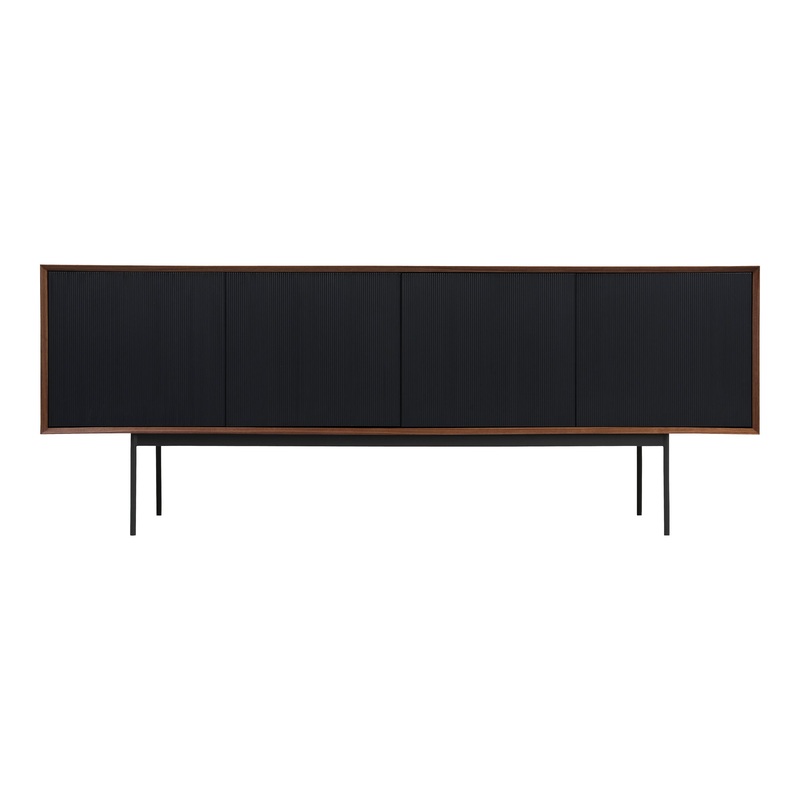 Striking Walnut & Black Corduroy Game Hub