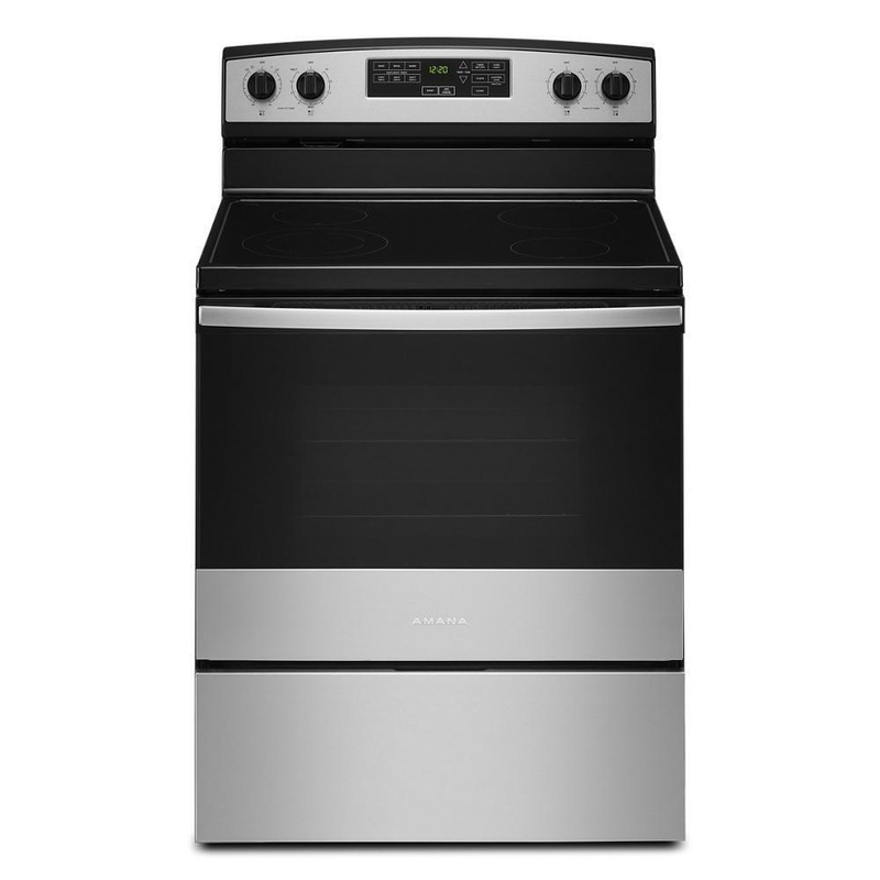 Amana AER6603SMS 30-inch Amana Electric Range with Extra-Large Oven Window