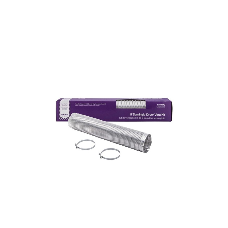 Frigidaire 912001015 8′ Long 4″ Diameter Semi Rigid Dryer Vent Installation Kit with Elbow