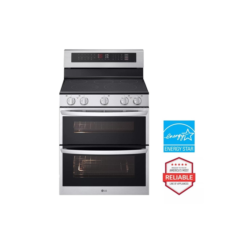 Lg LDEL7324SE 7.3 cu. ft. Smart Electric Double Oven Freestanding Range with ProBake Convection, Air Fry & Air Sous Vide