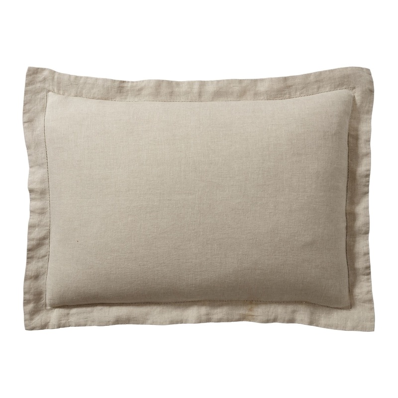 Belgian Dark Flax Linen Standard Sham Set of 2