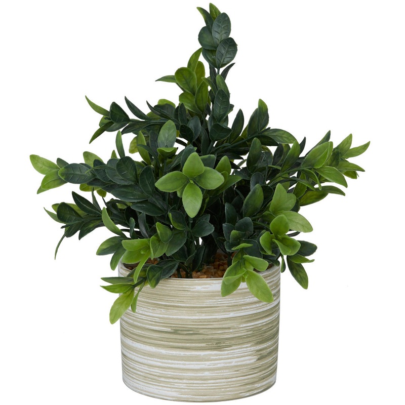 Traditional Plastic Textured Artificial Foliage Plant in Pot Birch Lane