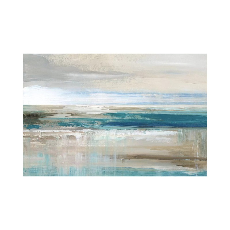 Abstract Sea ‘ – Floater Frame Print on Canvas East Urban Home Size: 32″ H x 48″ W x 1.5″ D Format: Wrapped Canvas