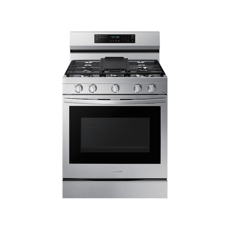 Samsung NX60A6711SS 6.0 Cu. Ft. Smart Freestanding Gas Range With No-Preheat Air Fry, Convection+ & Stainless Cooktop In Stainless Steel