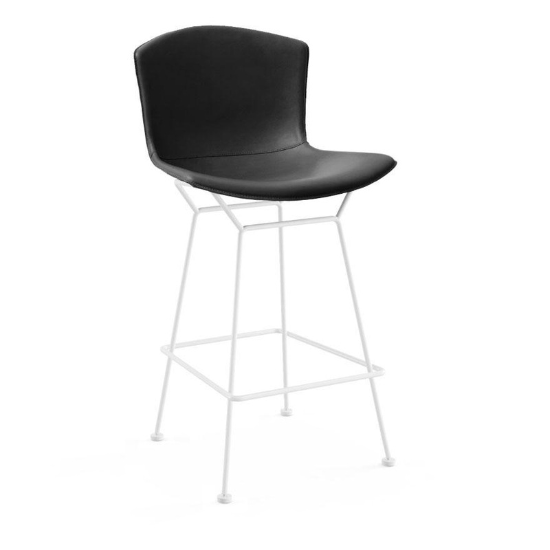 Bertoia Leather Covered Stool