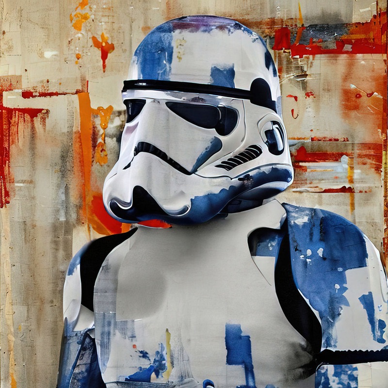 Stormtrooper One by Stephen Chambers – Wrapped Canvas Graphic Art ATX Art Group LLC Size: 15″ W x 15″ H