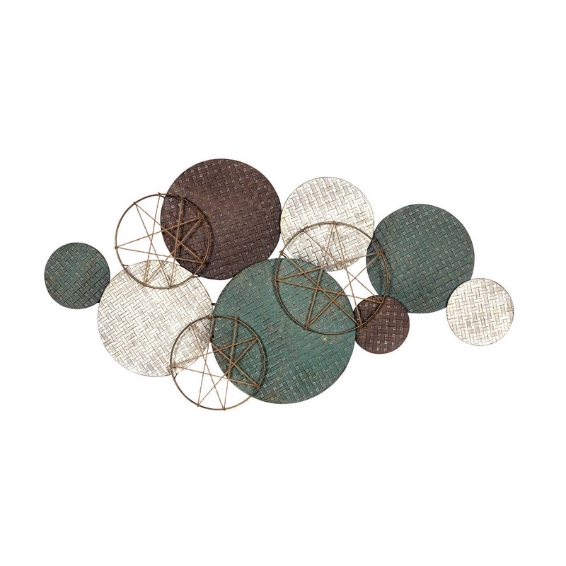 Woven Texture Metal Plate Wall Decor Gracie Oaks