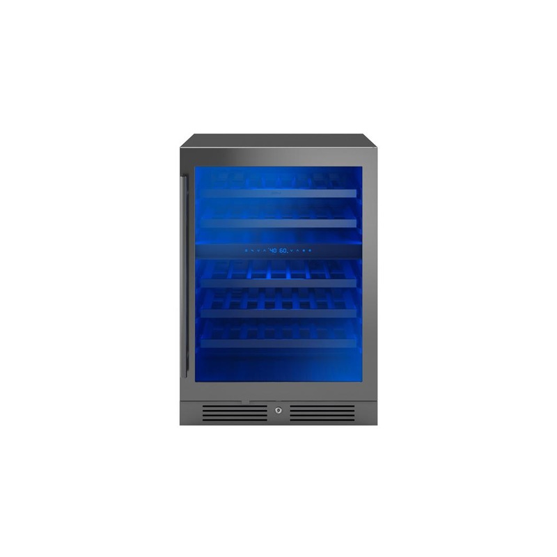 Zephyr PRW24C02CBSG 24″ Black Stainless Dual Zone Wine Cooler