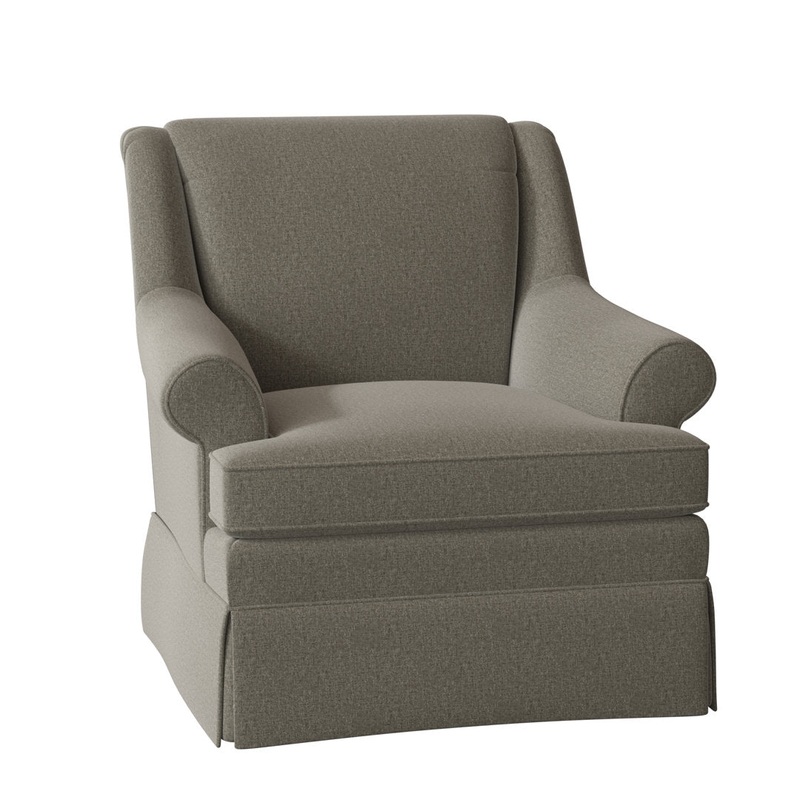 Amrin 35″ Wide Armchair Lark Manor Arm Covers: No, Body Fabric: Craftwood 16 Gray Performance Chenille