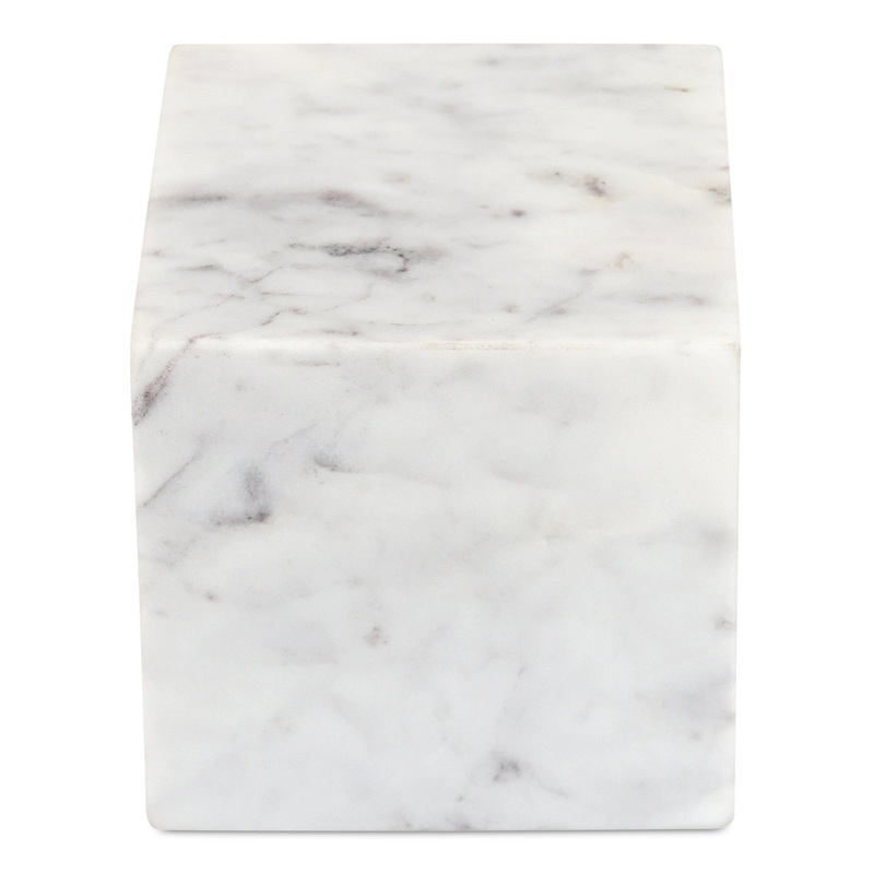Stunning Purple-Veined Marble Cube Accent