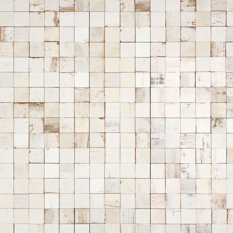 Mosaic Squares White Wallpaper