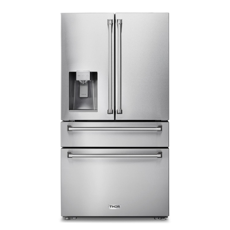 Thor Kitchen TRF3601FD 36 Inch Professional French Door Refrigerator With Ice And Water Dispenser