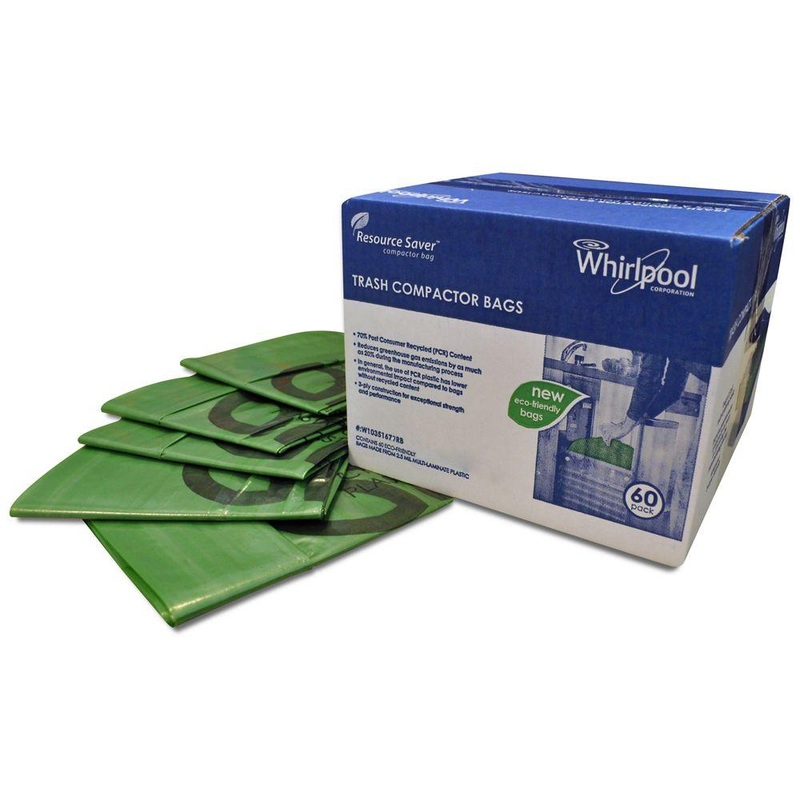 Whirlpool W10351677RB 60 Pack-Plastic Compactor Bags-18″ Models