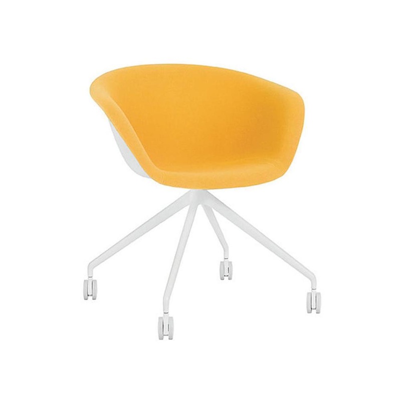 Duna 02 Trestle Base Chair With Front Upholstery