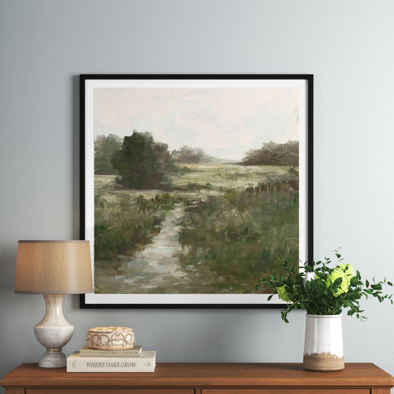 Tranquil Fen I by Ethan Harper – Picture Frame Painting Print Three Posts Frame Color: Natural Size: 12″H x 8″W