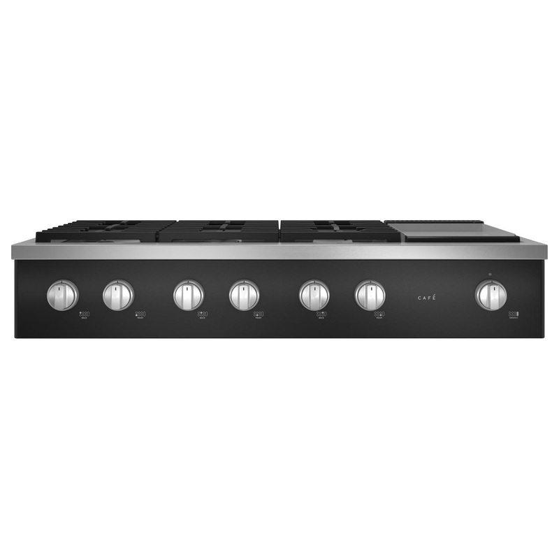 Cafe CGU486P3TD1 CAF(EBACK) 48″ Commercial-Style Gas Rangetop with 6 Burners and Integrated Griddle (Natural Gas)