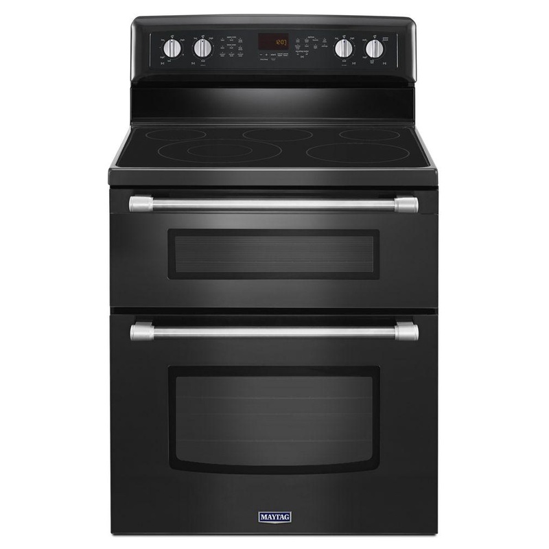 Maytag MET8720DE 30-inch Wide Double Oven Electric Range with Power Element – 6.7 cu. ft.