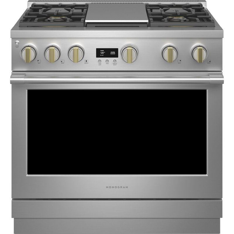 Monogram ZGP364NDTSS Monogram 36″ All Gas Professional Range With 4 Burners An Griddle (Natural Gas)