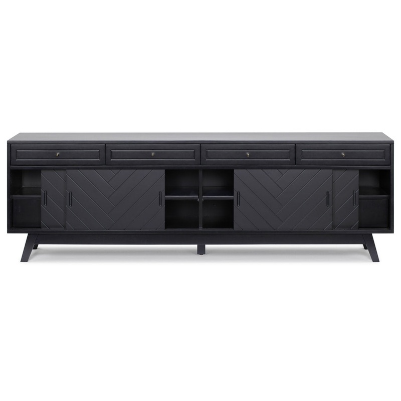 Anja 79” Media Console AllModern Color: Black