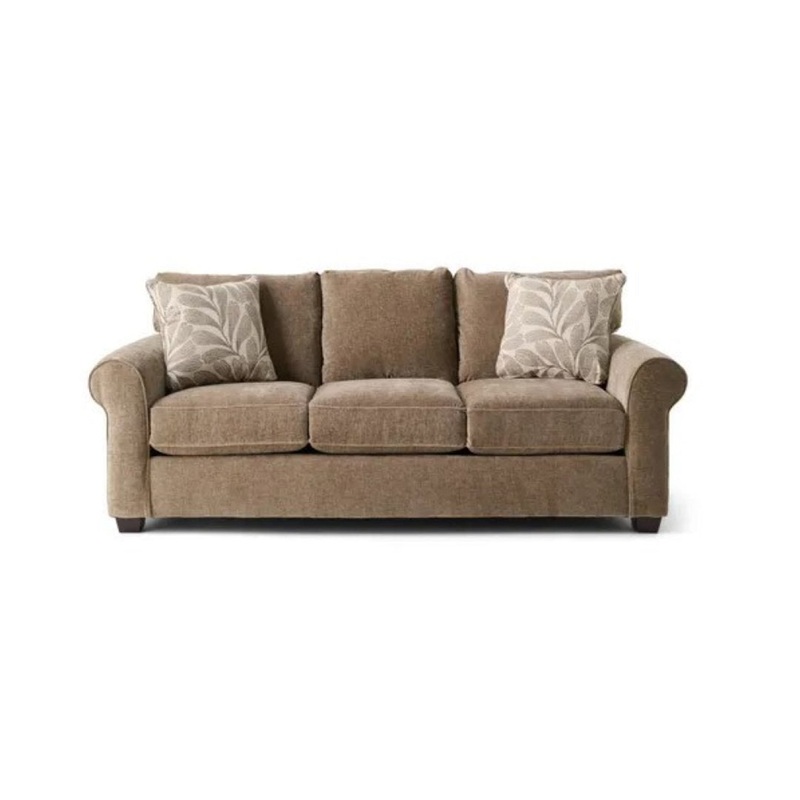 Ardmont 81” Rolled Arm Sofa with Reversible Cushions Sand & Stable Fabric: Pop Linen
