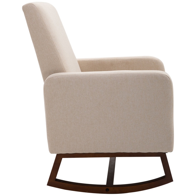 Atze Rocking Chair Latitude Run Fabric: Cream White