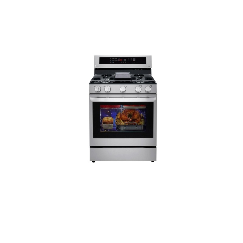 Lg LRGL5825F 5.8 cu ft. Smart Wi-Fi Enabled True Convection InstaView Gas Range with Air Fry