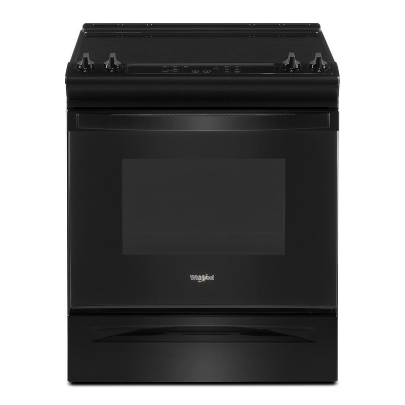 WEE515SALB Whirlpool 34″ Tall Range with Self Clean Oven Cycle