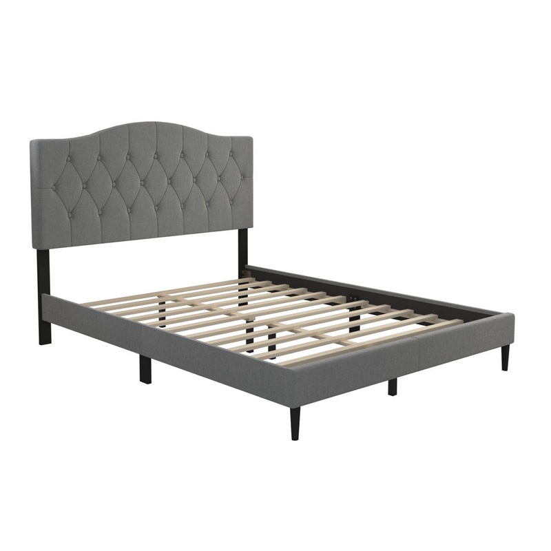 Arnette Tufted Upholstered Low Profile Platform Bed Andover Mills Color: Gray Size: King