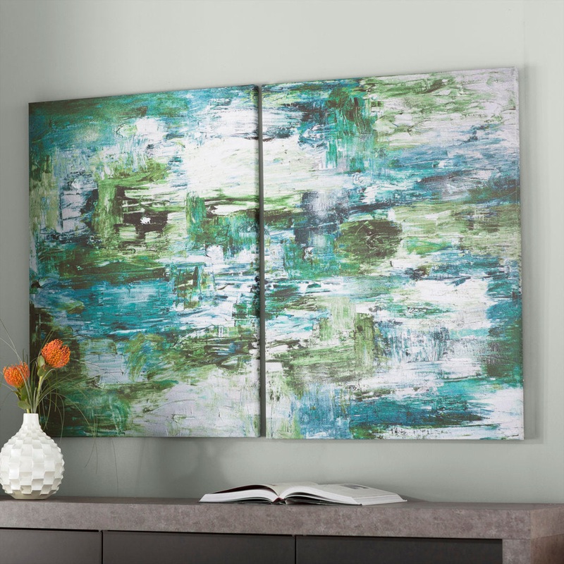 Smash X by Tristan Scott – 2 Piece Graphic Art Print Set on Canvas Ivy Bronx