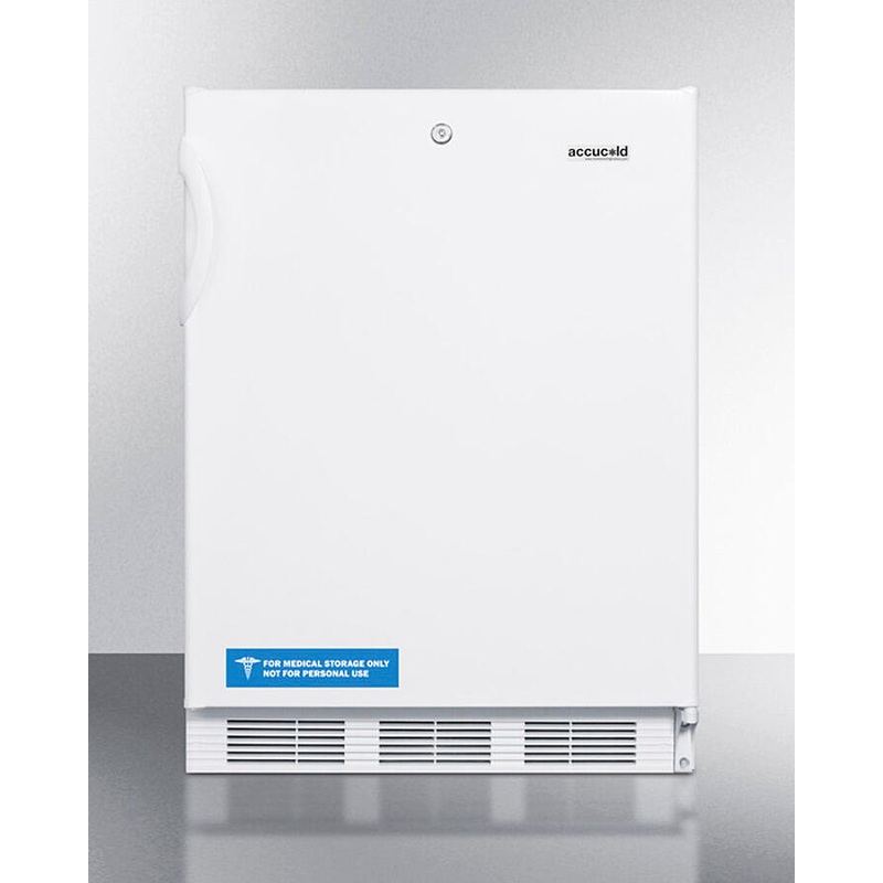 Summit AL751WL Ada Compliant All-Refrigerator For Freestanding General Purpose Use, With Lock, Flat Door Liner, Auto Defrost Operation And White Exterior