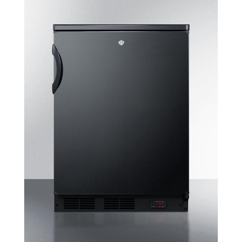 Summit FF7LBLPUB Commercially Approved Freestanding Craft Beer Pub Cellar With Digital Thermostat In Black Finish