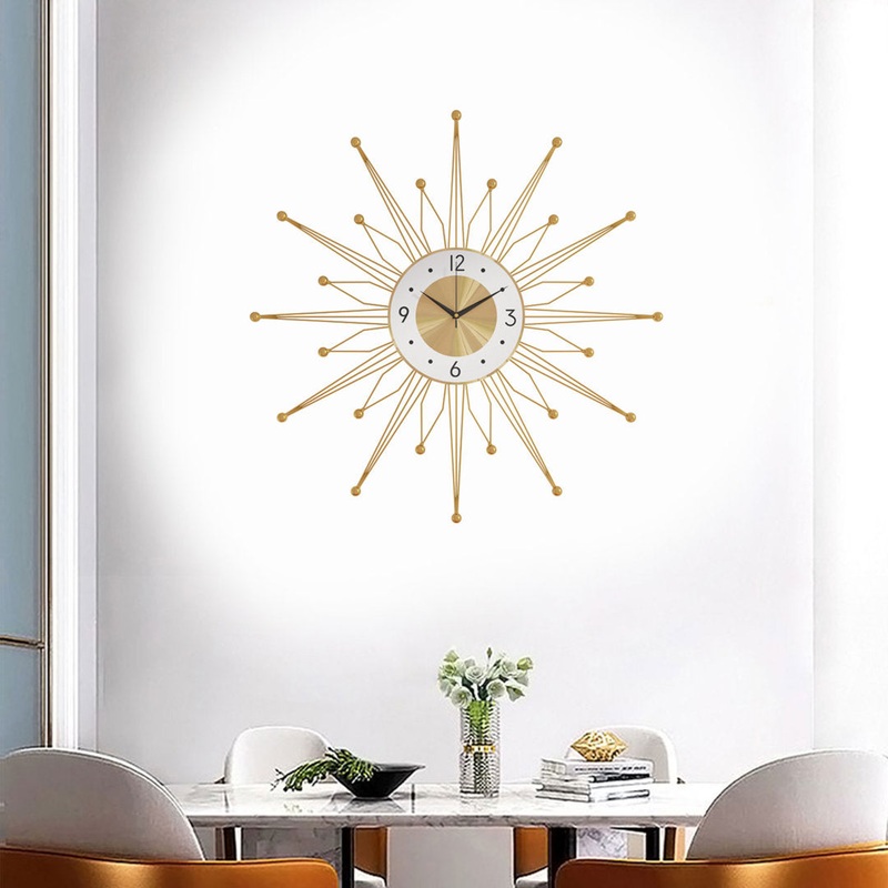 19.68″ Modern Gold Silent Wall Clock Rosdorf Park