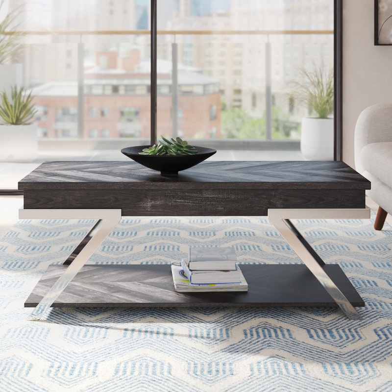 Adcock Lift Top Extendable Coffee Table with Storage Wade Logan