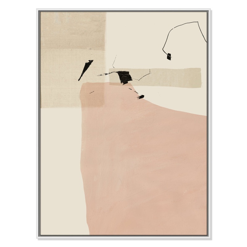 Soft Tempo – Floater Frame Painting on Canvas Joss & Main Frame Color: White Framed Size: 41.5″ H x 31.5″ W