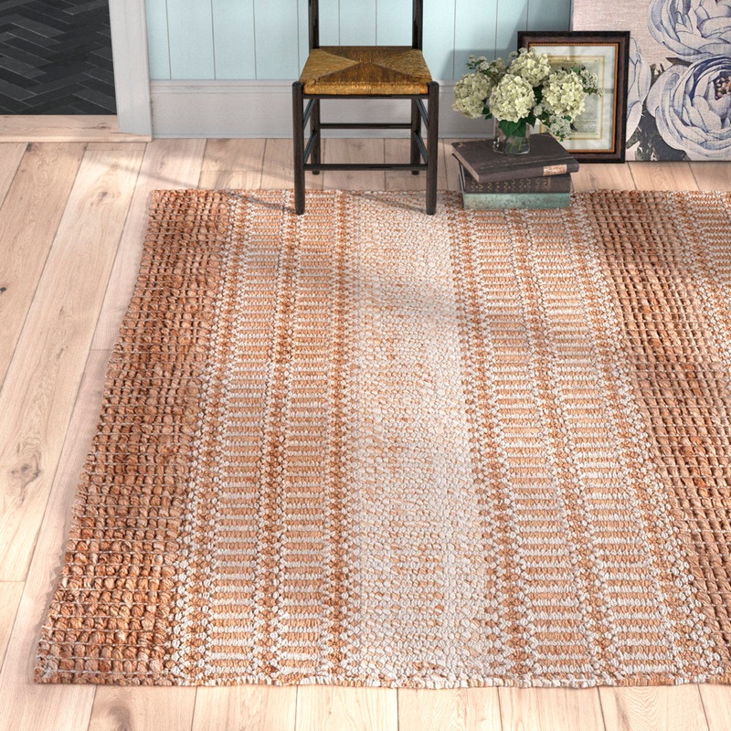 Sorrell Geometric Flatweave Ivory/Natural Area Rug Laurel Foundry Modern Farmhouse Rug Size: Rectangle 8′ x 10′