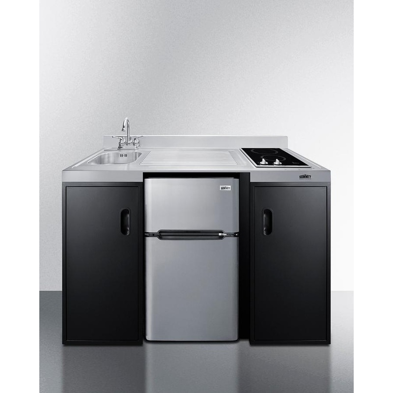 Summit CK55ADASINKL 54″ Wide All-in-one Kitchenette, ADA Counter Height
