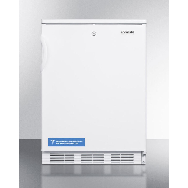 Summit CT66L Freestanding Refrigerator-Freezer For General Purpose Use, With Lock, Dual Evaporator Cooling, Cycle Defrost, And White Exterior