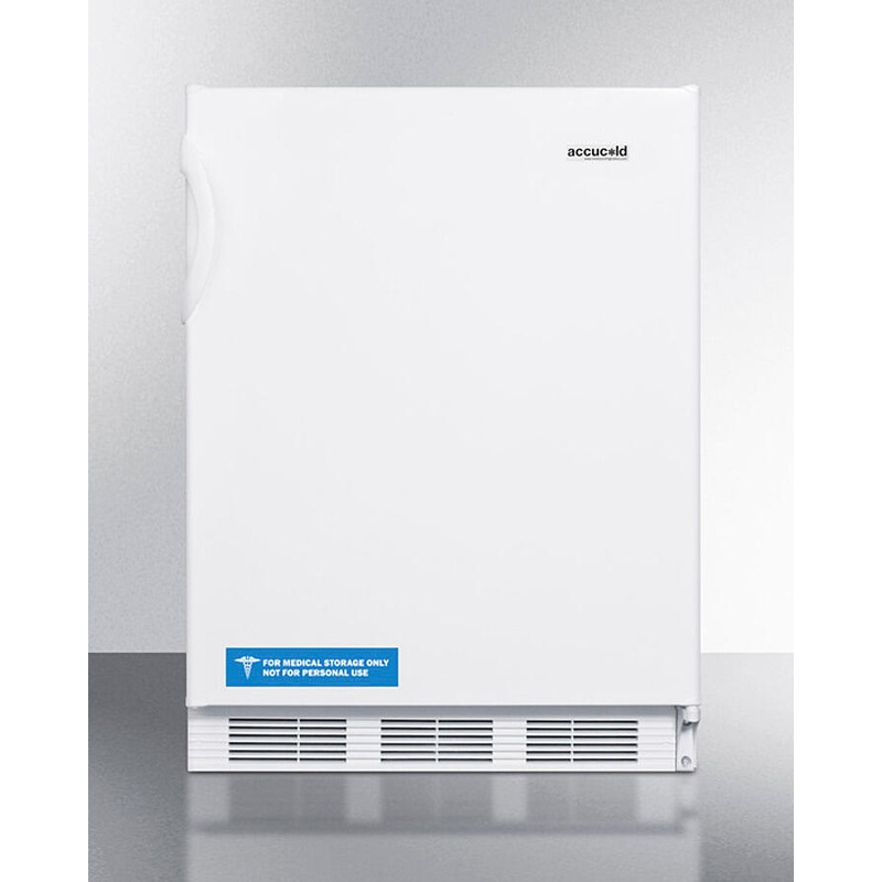 Summit AL750W Ada Compliant All-Refrigerator For Freestanding General Purpose Use, With Flat Door Liner, Auto Defrost Operation And White Exterior