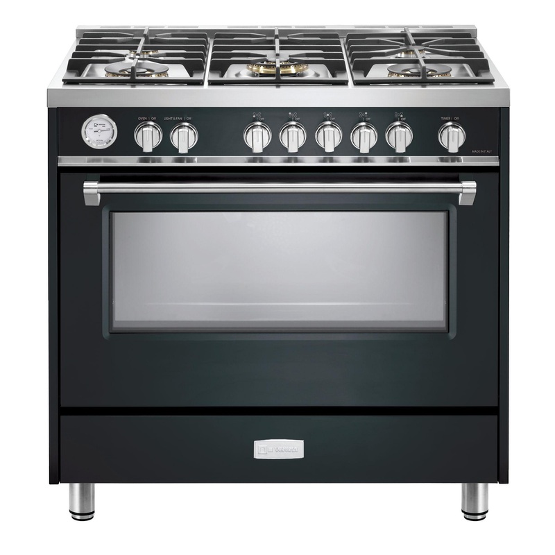 Verona VDFSGG365E Designer 36″ Gas Single Oven Range – Matte Black