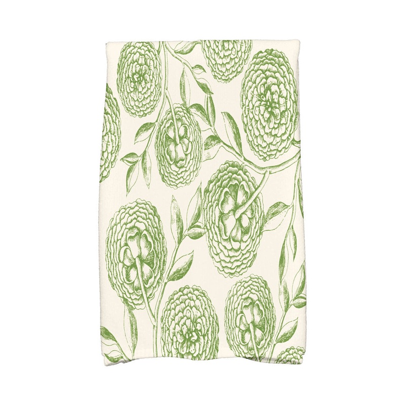 Willingboro Antique Flowers Hand Towel Winston Porter Color: Green